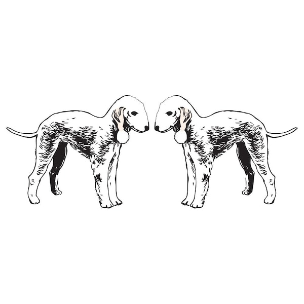 Bedlington Terrier Dog Decal, Dog Lover Decor Vinyl Sticker